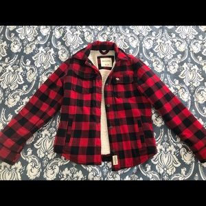 Abercrombie & Fitch | Red/Black Plaid Shacket